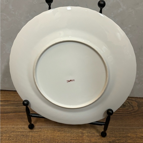 Vintage Iridescent Decorative Japanese Painted With Fruits Plate - Picture 2 of 9